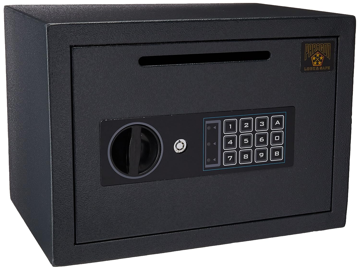 Black Digital Safe Compact Steel Money Security Box with Keypad X179758