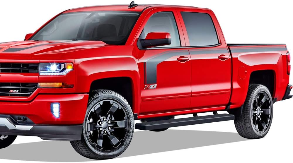 Black Powder Coated 5in Running Boards D339