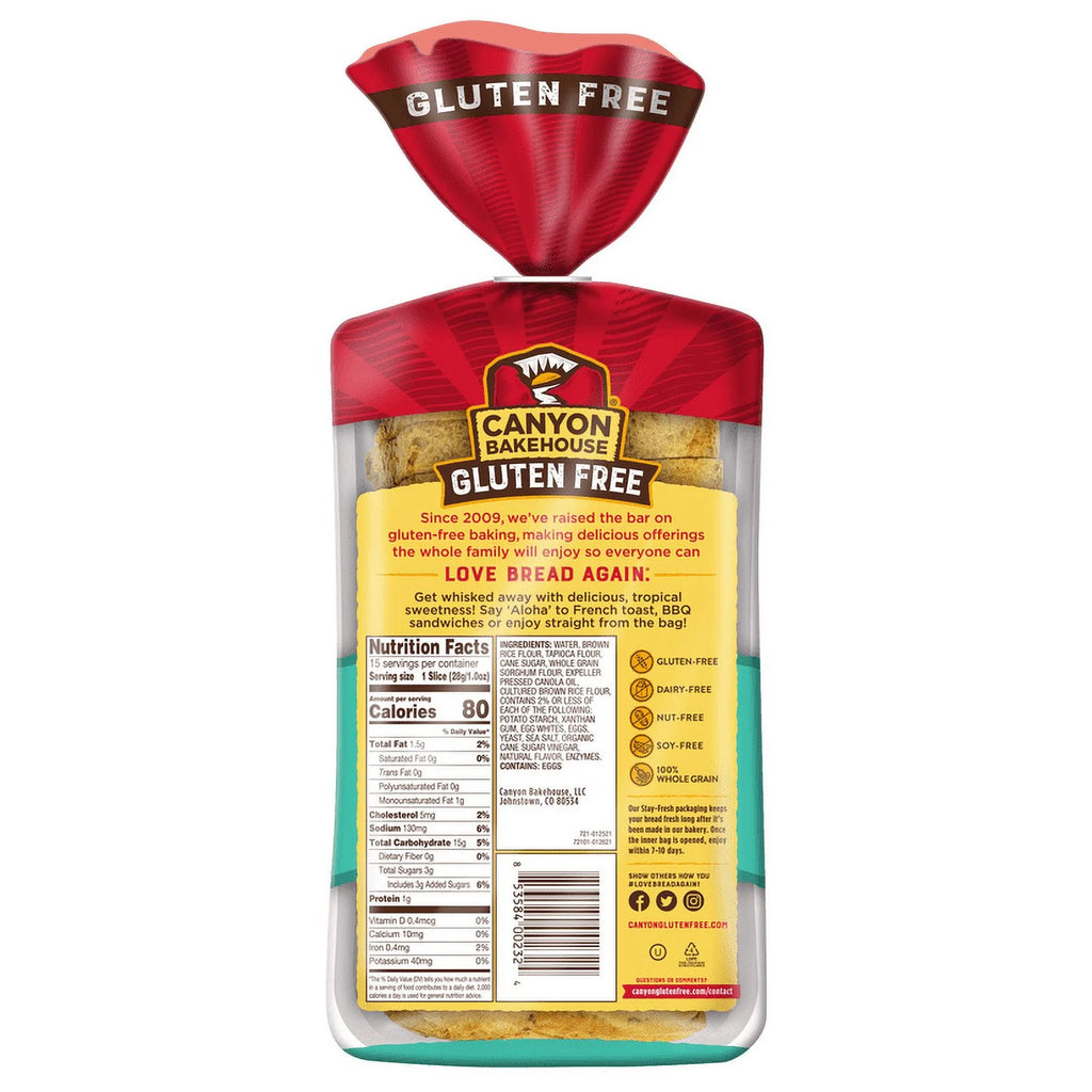 Hawaiian Sweet Bread Without Gluten M1574
