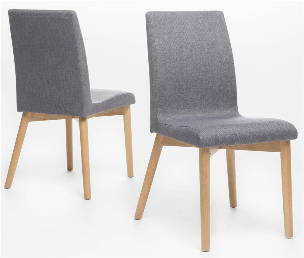 Dark Gray Oak Finish Dining Chair Set of 2 O534663