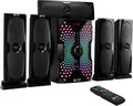 125 Watt 5.1 Surround Sound Speaker System with Subwoofer, Bluetooth, Digital Optical Input – Black M26459