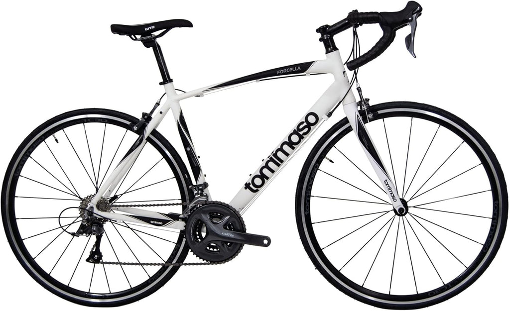Matte Black Aluminum Road Bike with Carbon Fork F315