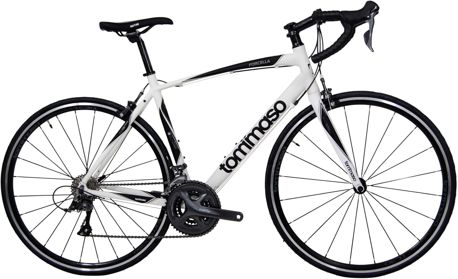 Matte Black Aluminum Road Bike with Carbon Fork F315