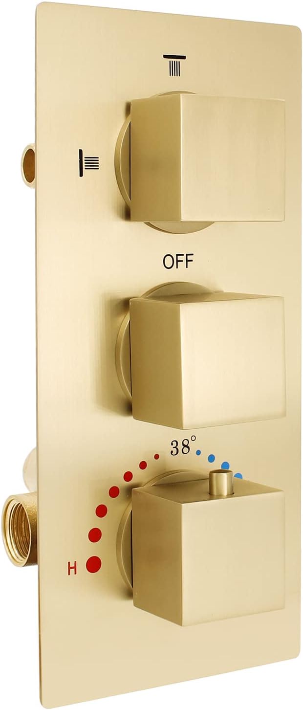 Matte Black 3 Way Brass Shower Valve Z42409