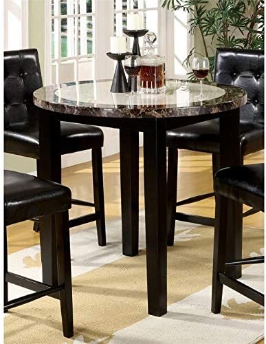 Black Wood Round Counter Height Table F6886