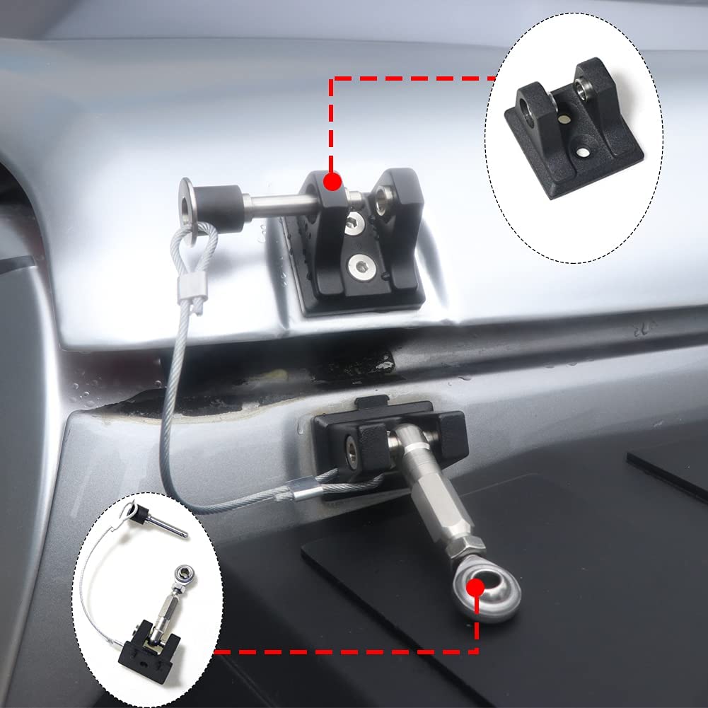 Aluminum Locking Hood Latch Kit for Jeep Wrangler JK H693