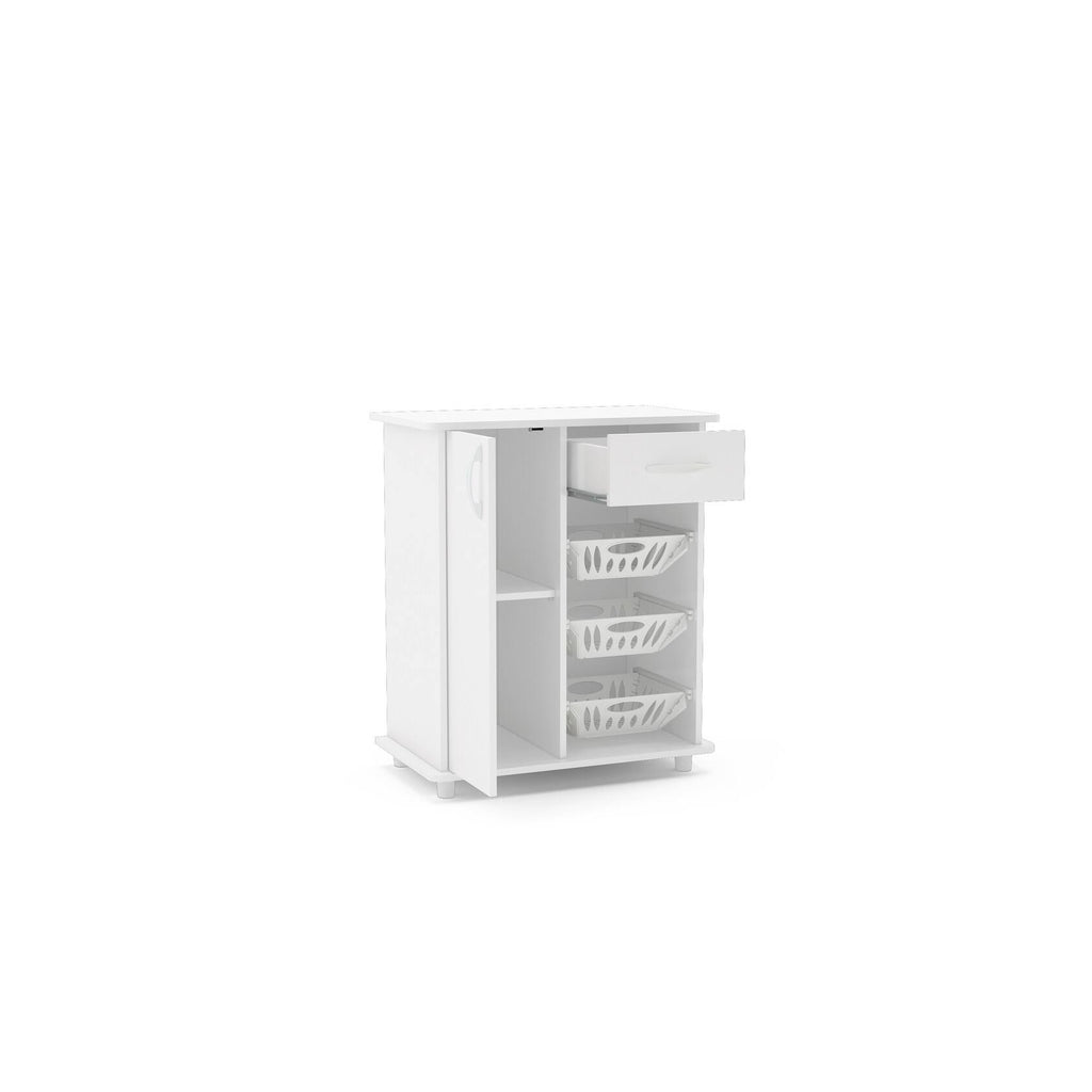 White Compact Kitchen Storage Cabinet B7799