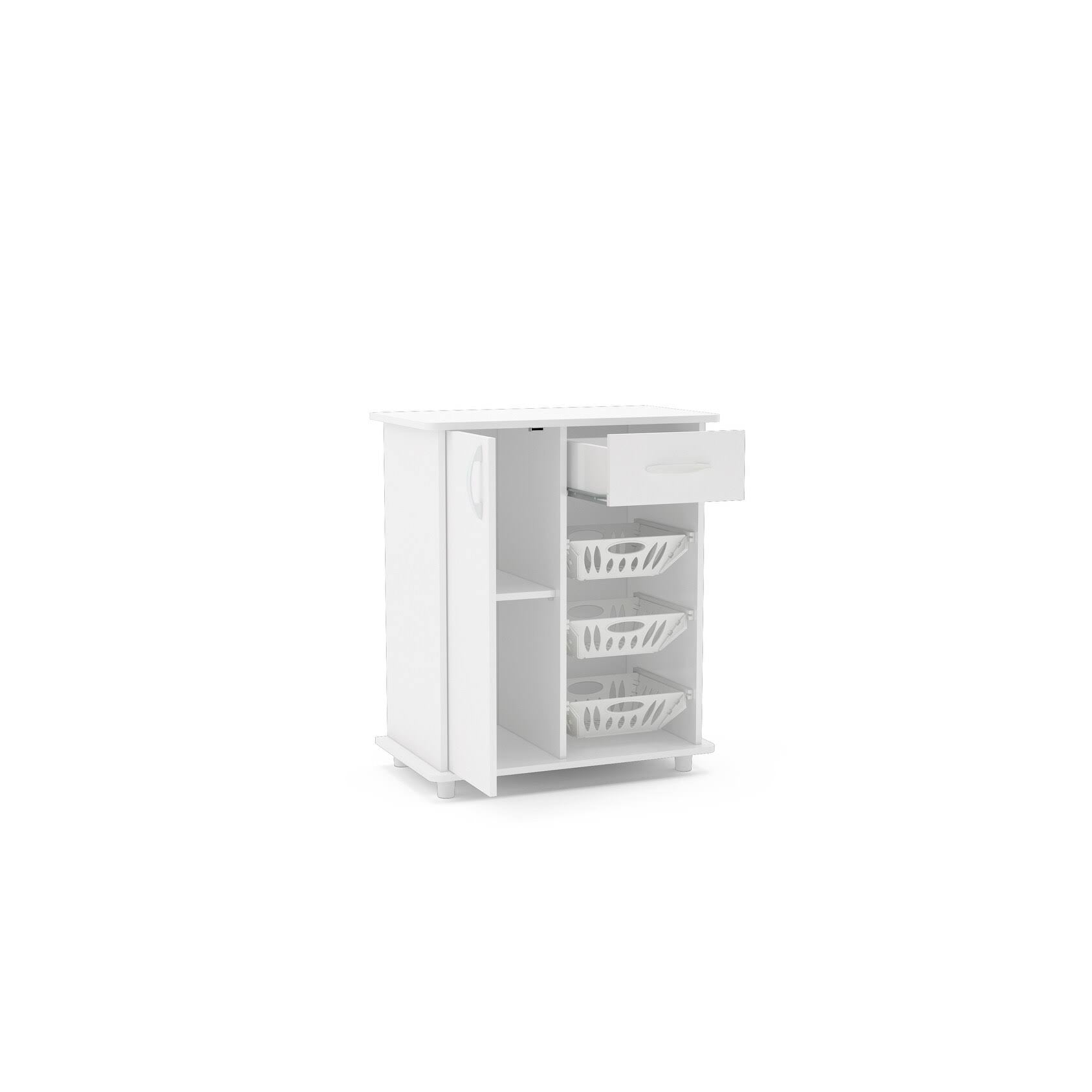White Compact Kitchen Storage Cabinet B7799