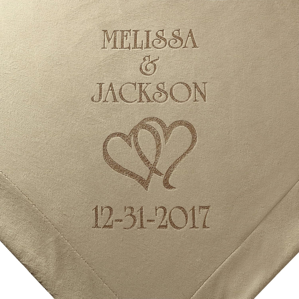Hearts Wedding Couple Gifts Blanket Z28961