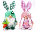 2 Pack Easter Gnomes Decorations with Bunny Tiered Tray Plush Gnome I867477