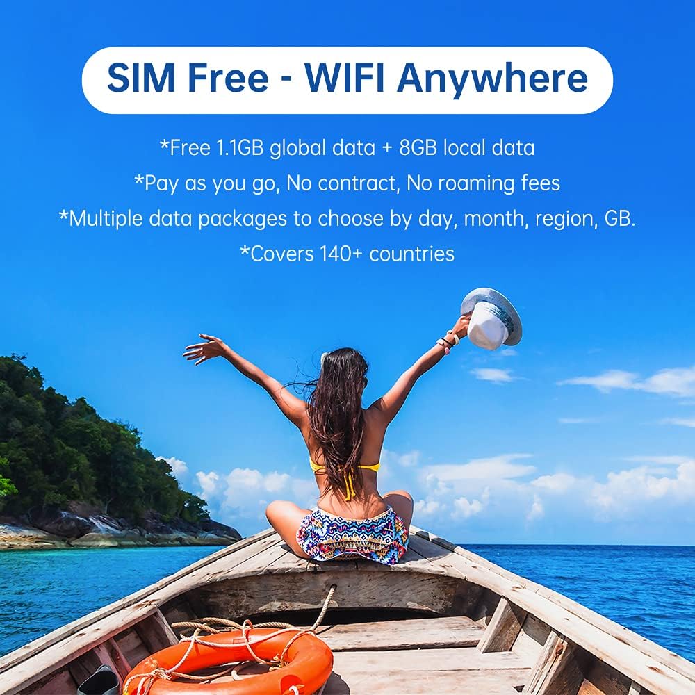 Pocket WiFi Mobile Hotspot with 8GB Data (White) M912452