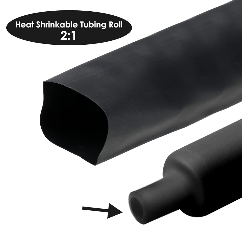 2:1 Heat Shrink Tubing 82 FT 2 Inch ID PE Electrical Shrink Tube Pack of 2 S202215