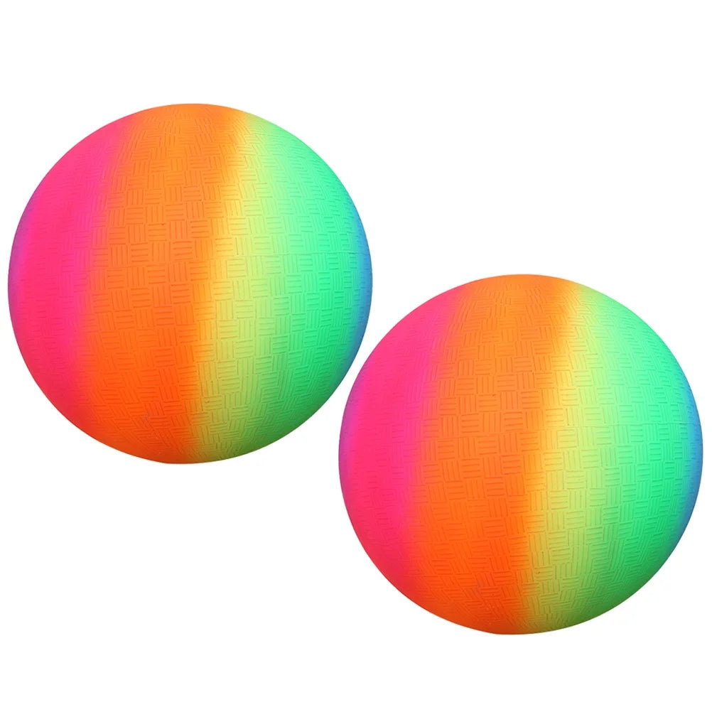 Rainbow Inflatable Play Bouncy Pool Football Kickball Games Outdoor Rubber Backyard Kick D636
