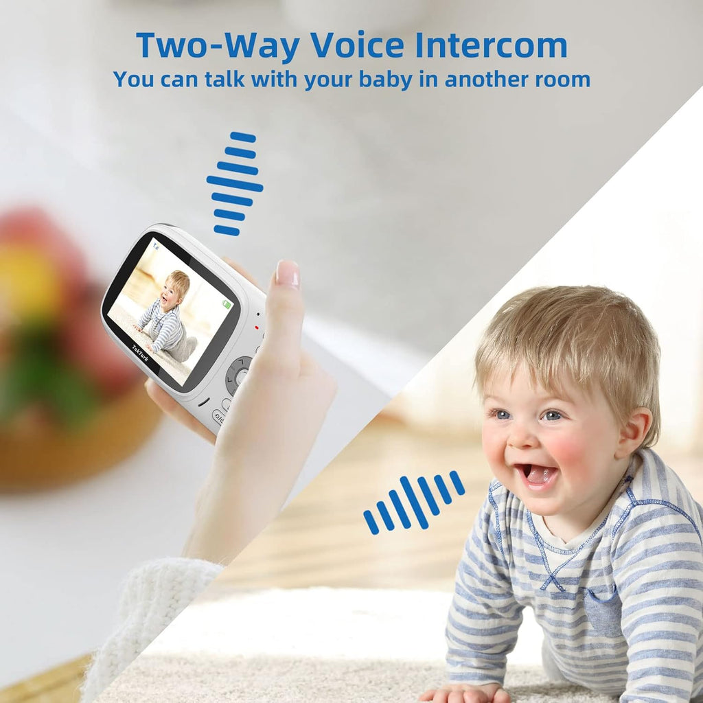 3.2 Baby Monitor with Camera and Audio, Two-Way Audio, Night Vision, Pack of 2 J242