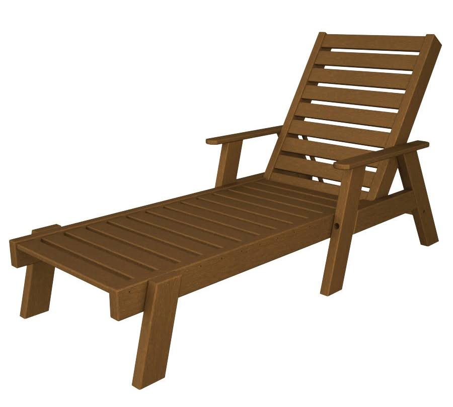 Black Chaise with Arms C11749