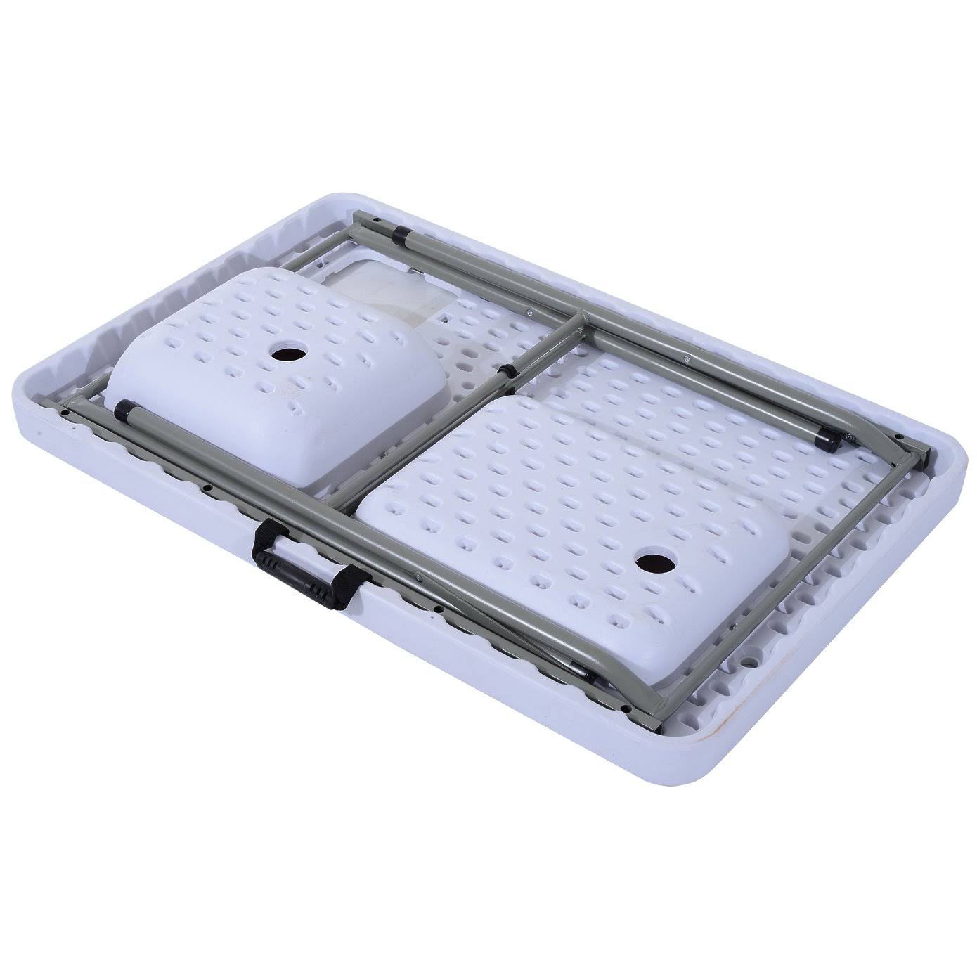 White Portable Folding Camping Table with Faucet D9205