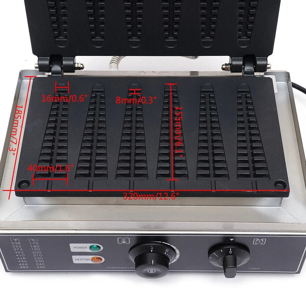 6pcs Non-stick Electric Stick Waffle Maker Machine Q836