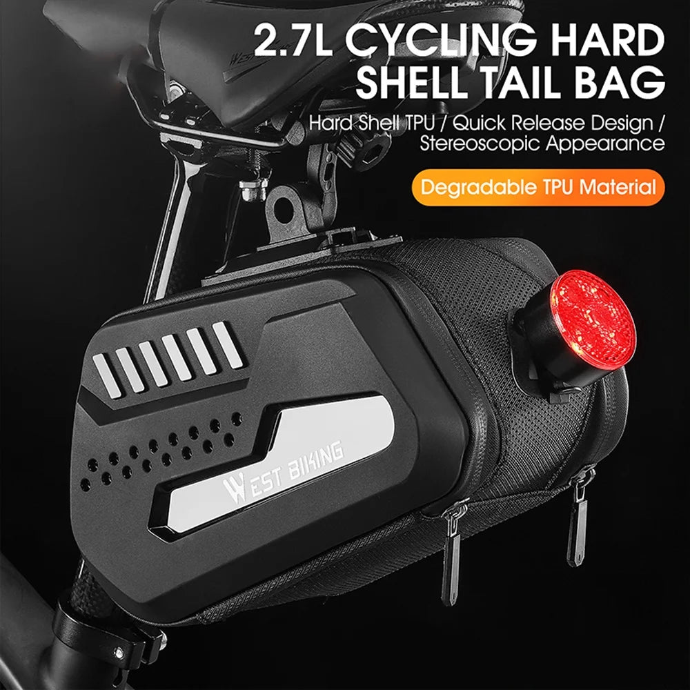 Waterproof Bike Saddle Tube Bag with Quick Release H798