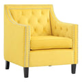 Yellow Velvet Accent Chair C414