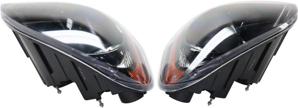 Headlight Assembly for Freightliner Cascadia 2008-2014 Halogen Black L28796