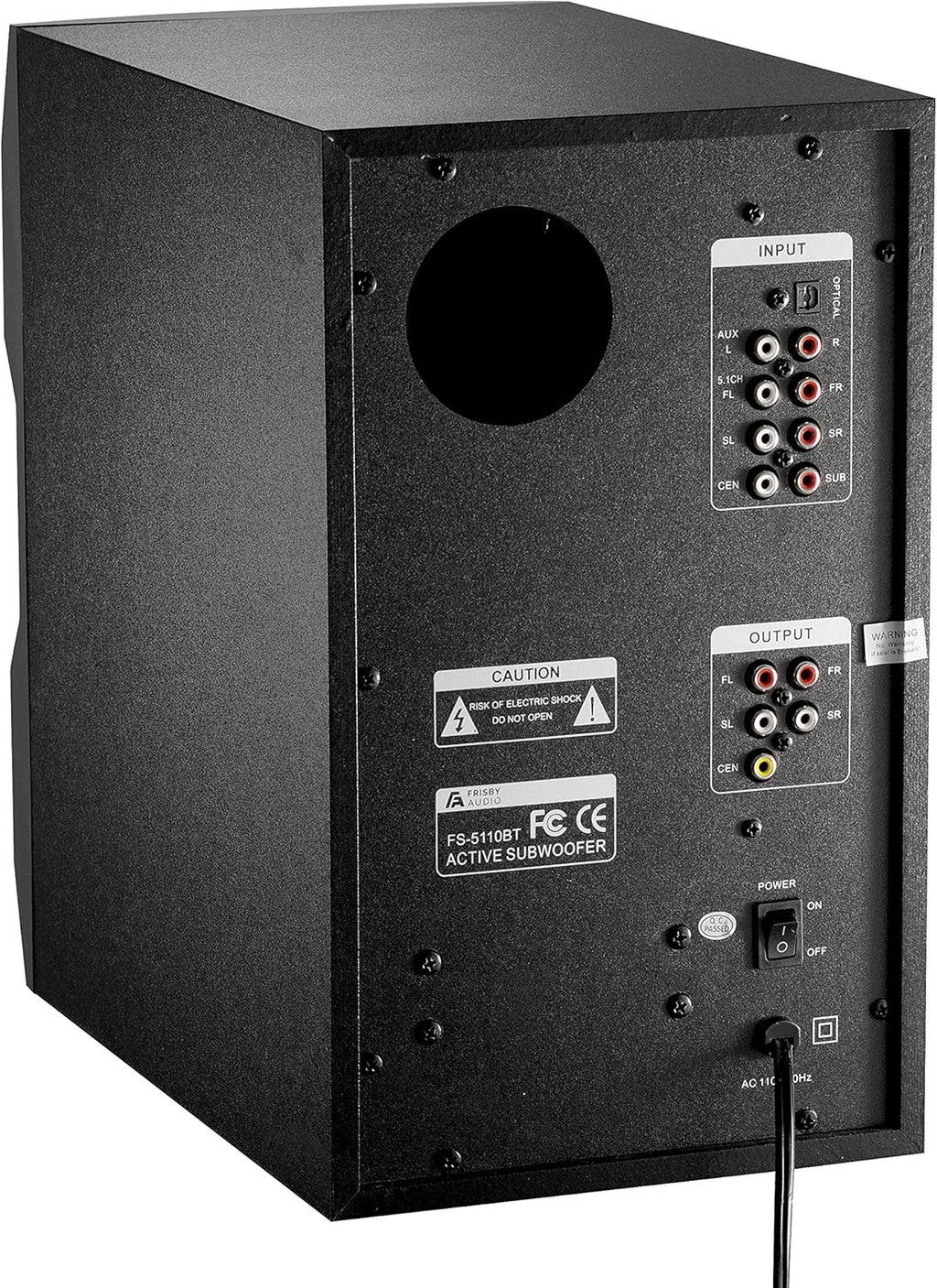 125 Watt 5.1 Surround Sound Speaker System with Subwoofer, Bluetooth, Digital Optical Input – Black M26459