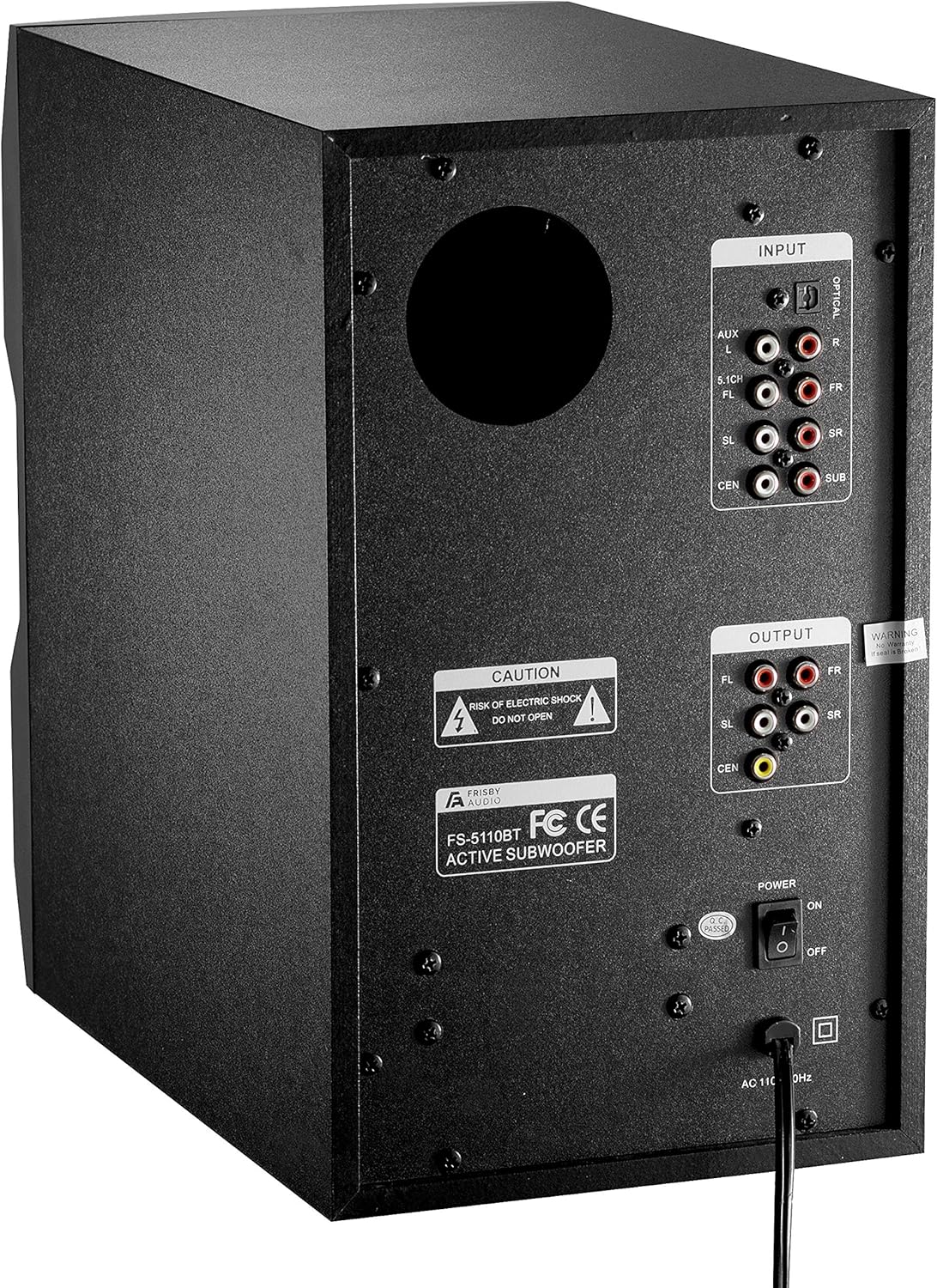 125 Watt 5.1 Surround Sound Speaker System with Subwoofer, Bluetooth, Digital Optical Input – Black M26459