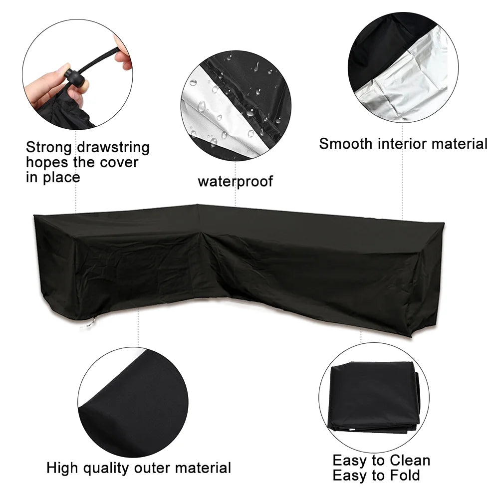 Patio Waterproof Outdoor Furniture Sofa Protector With Storage Bag N224