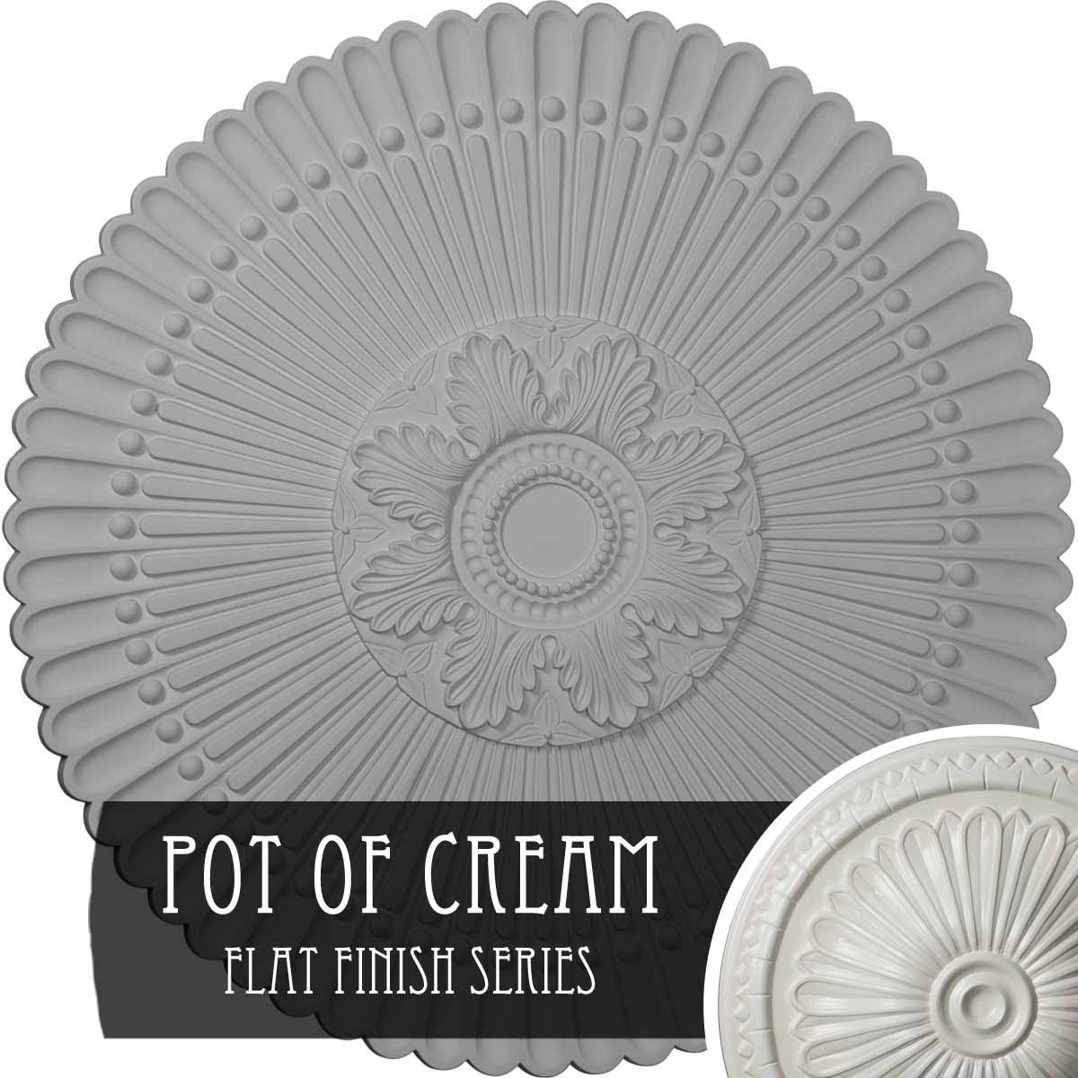 30x22OD x 1 1/4x22P Hand-Painted Ceiling Medallion K931929