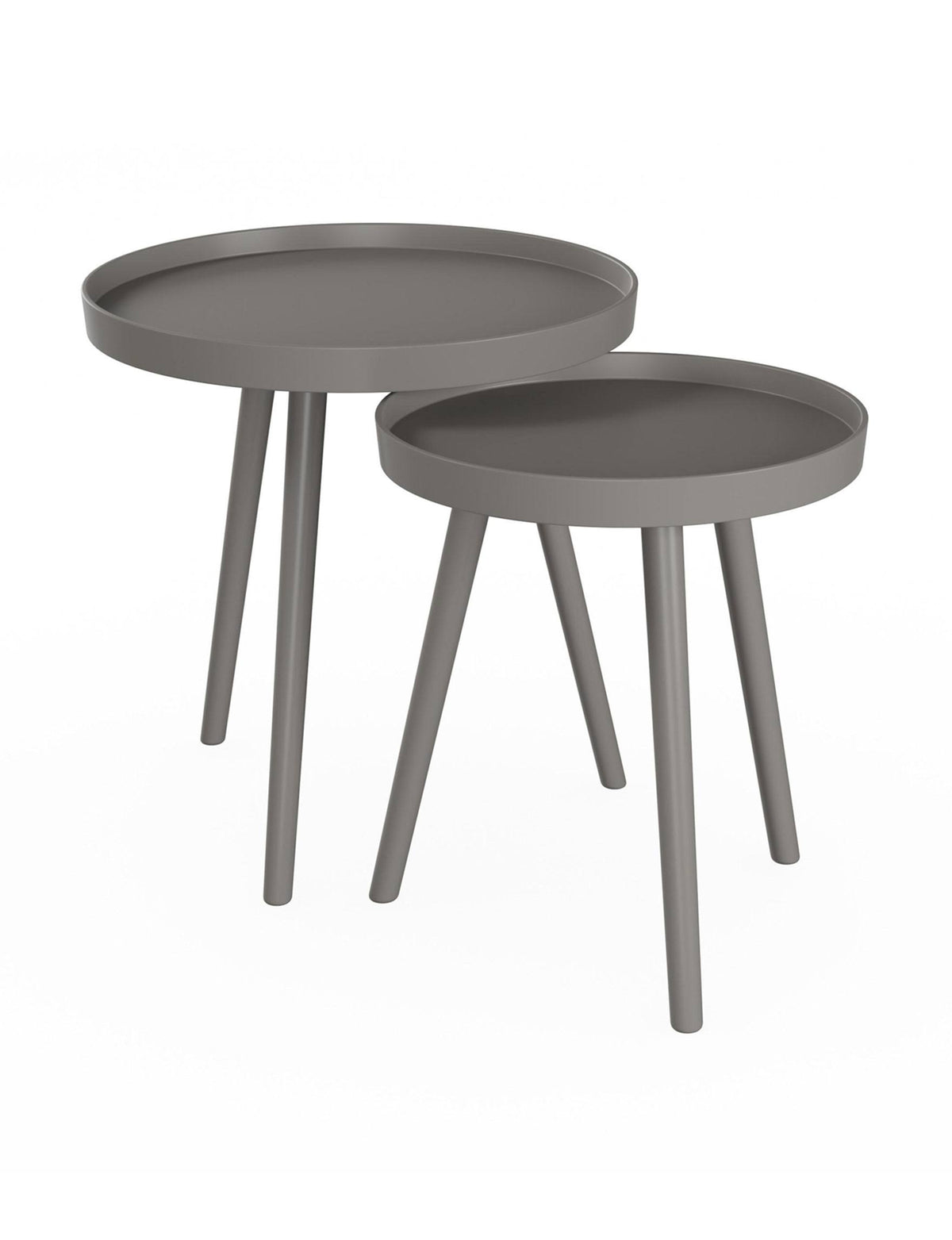 2-pc Nesting Table Set in Slate Gray Finish E405796