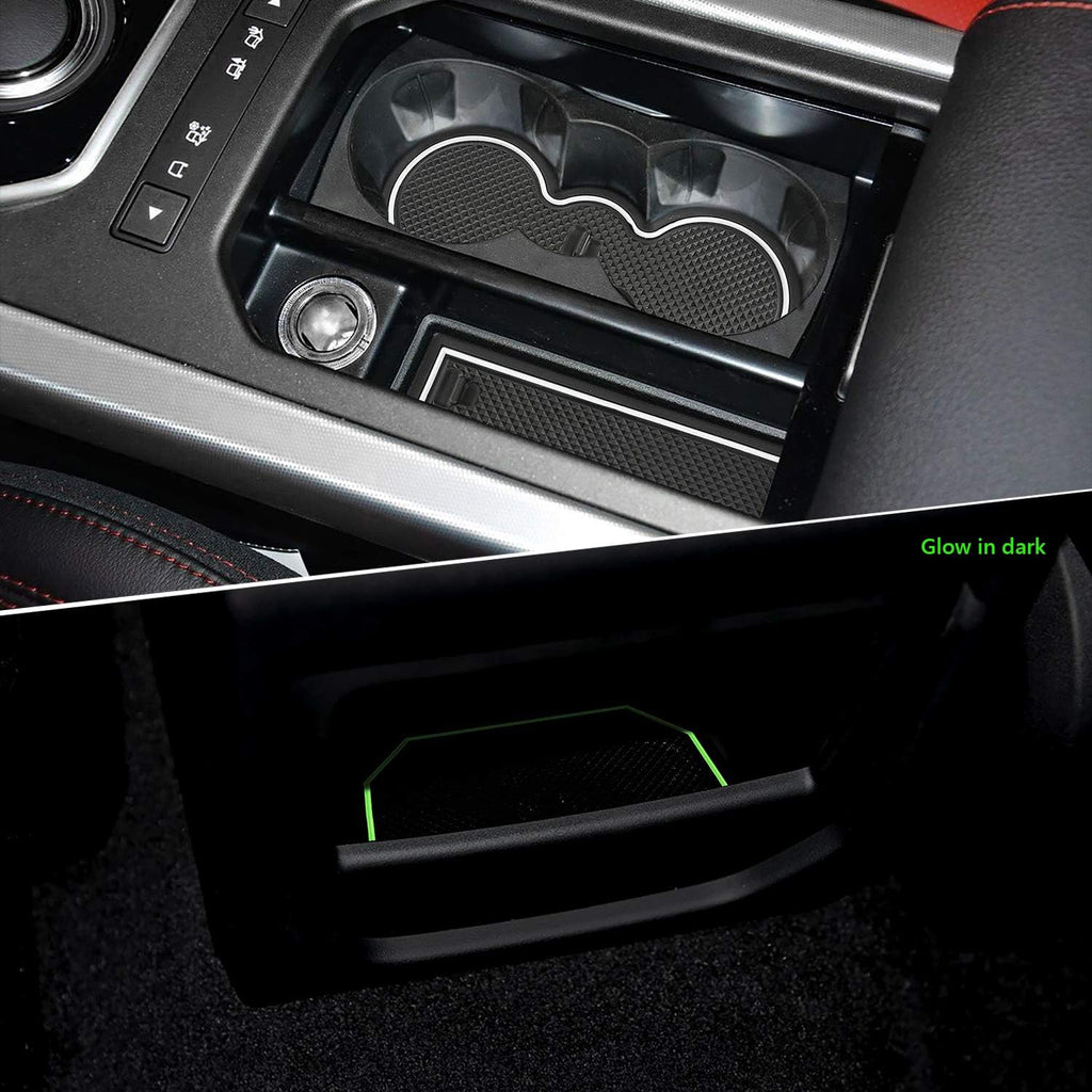 8pcs Anti-dust Mats for Range Rover Evoque Center Console, Cup Holder Inserts, Door Liners (Black) V72502