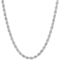 925 Solid Sterling Silver 4mm Rope Chain M243