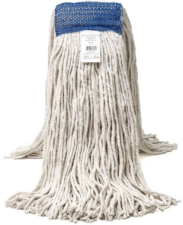 White 4 Ply Cotton Wet Mop with Headband, 12 per Case A529