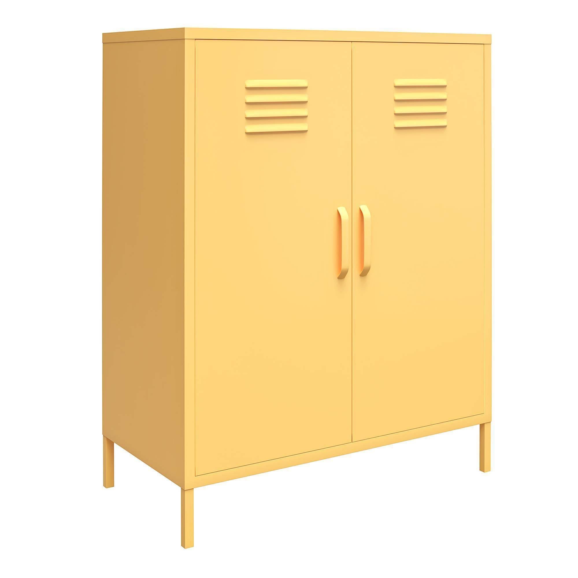 Yellow 2 Door Metal Storage Cabinet A6314