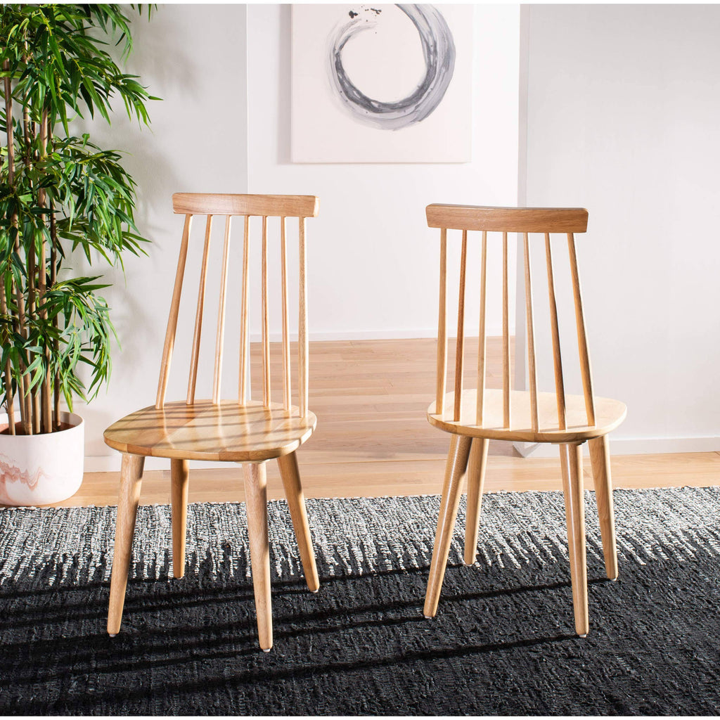 Natural Spindle Side Chair, Set of 2 Q895432