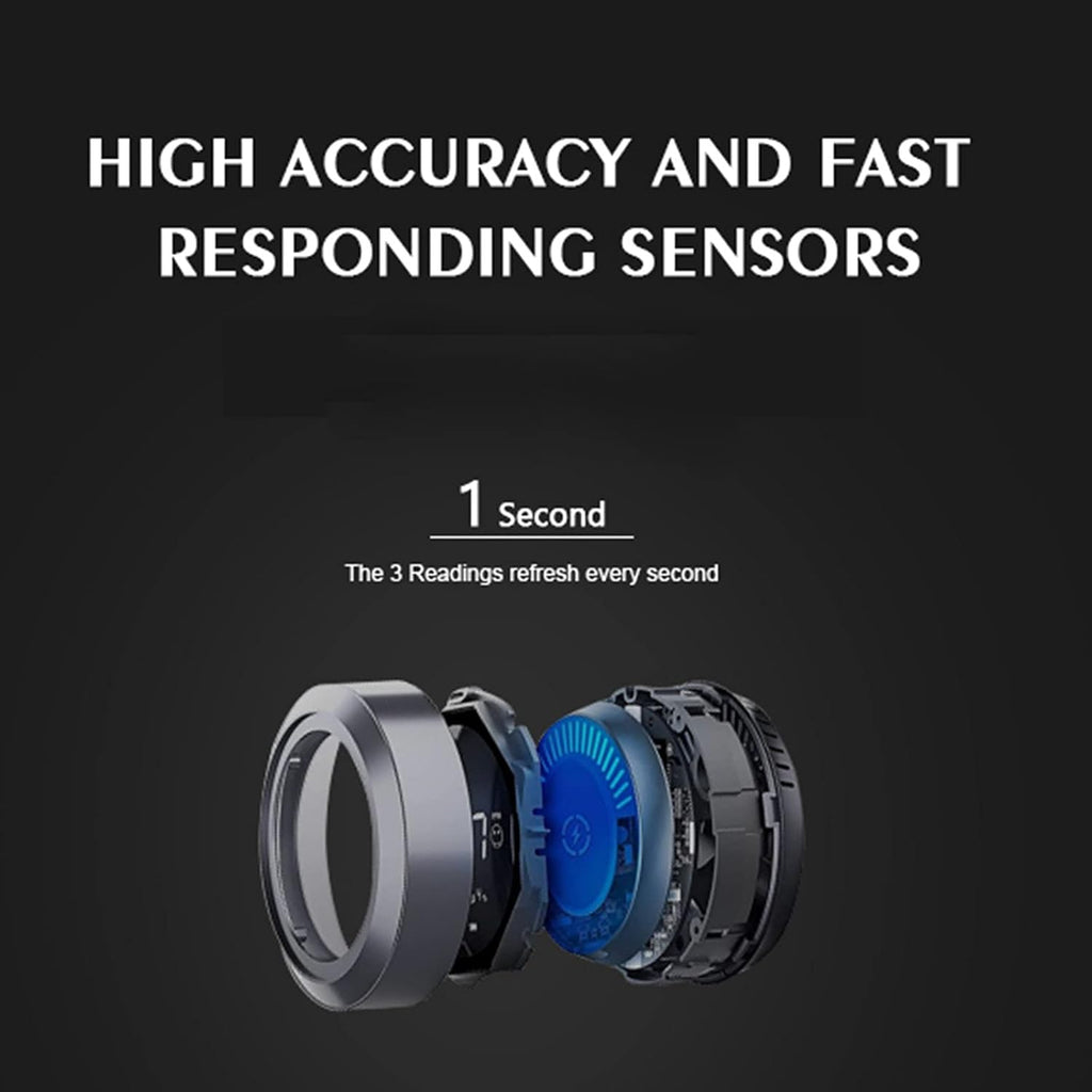CO2 Monitor, 3 in 1 Carbon Dioxide Detector, Temperature, Humidity, Air Quality Monitor, Pack of 2 W83619
