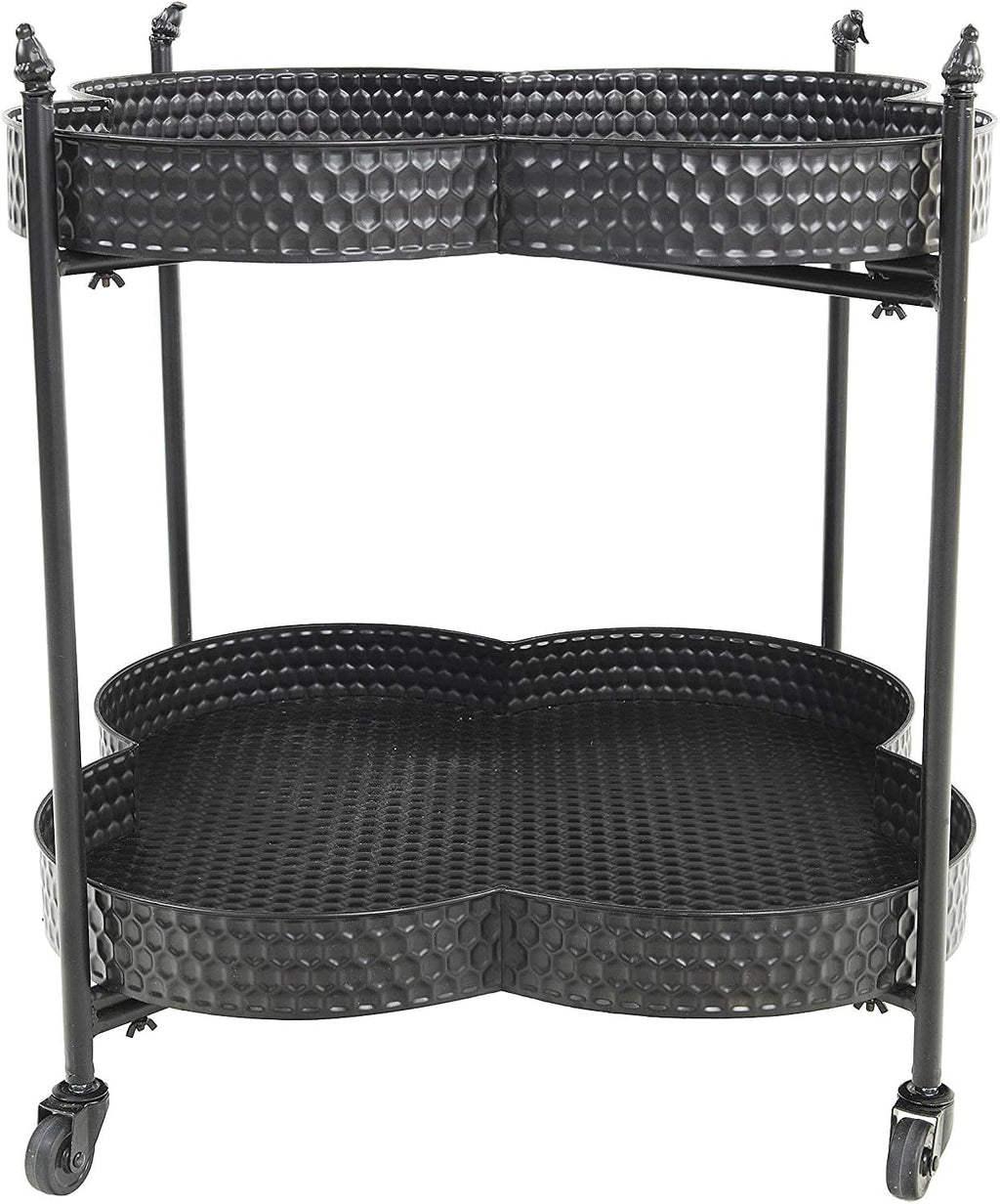 Gold 2-Tier Metal Bar Cart M3558