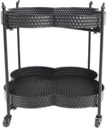 Gold 2-Tier Metal Bar Cart M3558