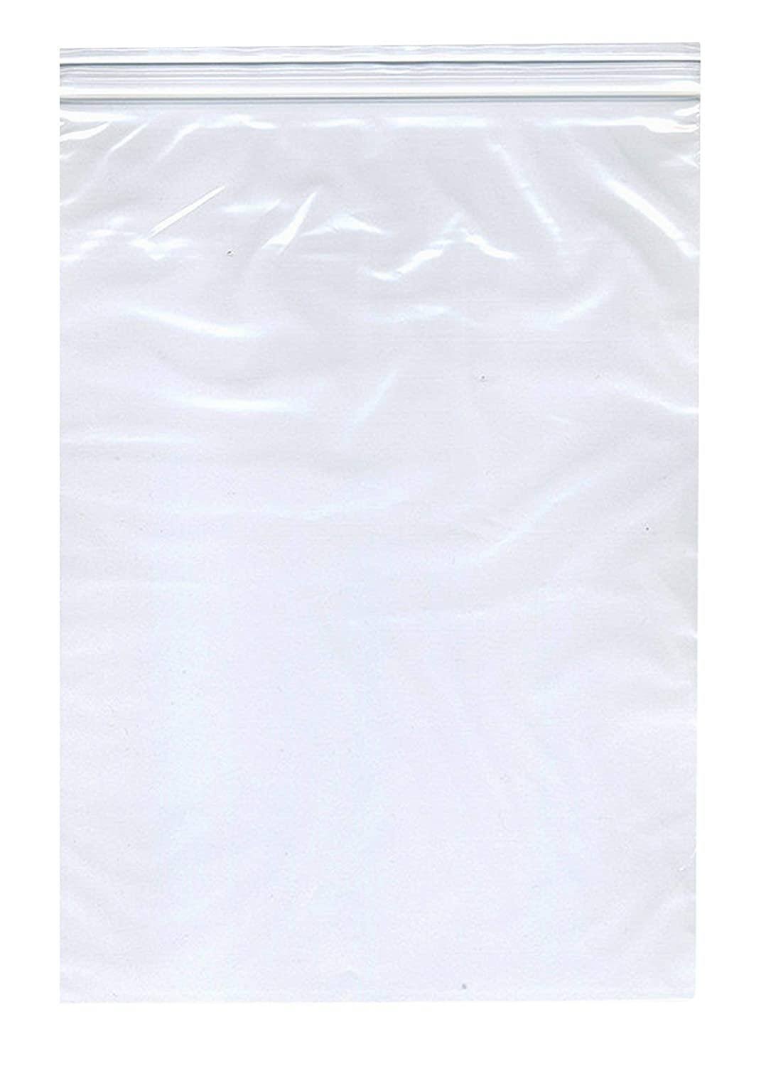 1000 Pack Clear Reclosable Zip Lock Poly Bags 2 Mil 13x22 x 18x22 G752933