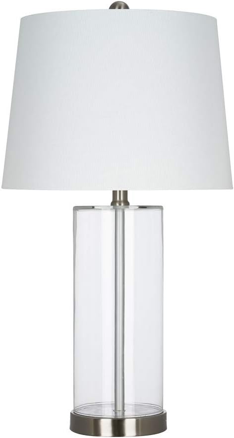 Clear Cylindrical Glass Table Lamp I8444