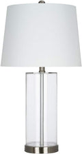Clear Cylindrical Glass Table Lamp I8444