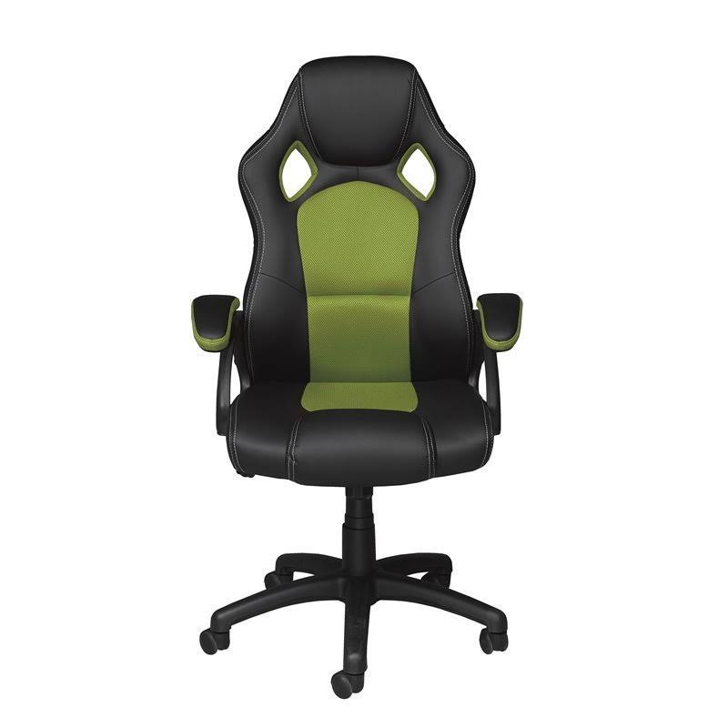 Ergonomic High-Back Executive Office Chair in Black Green M2620