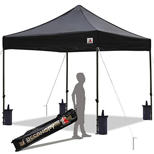 Black 10 x 10-Feet Commercial Instant Pop Up Tent with Carrying Bag I392