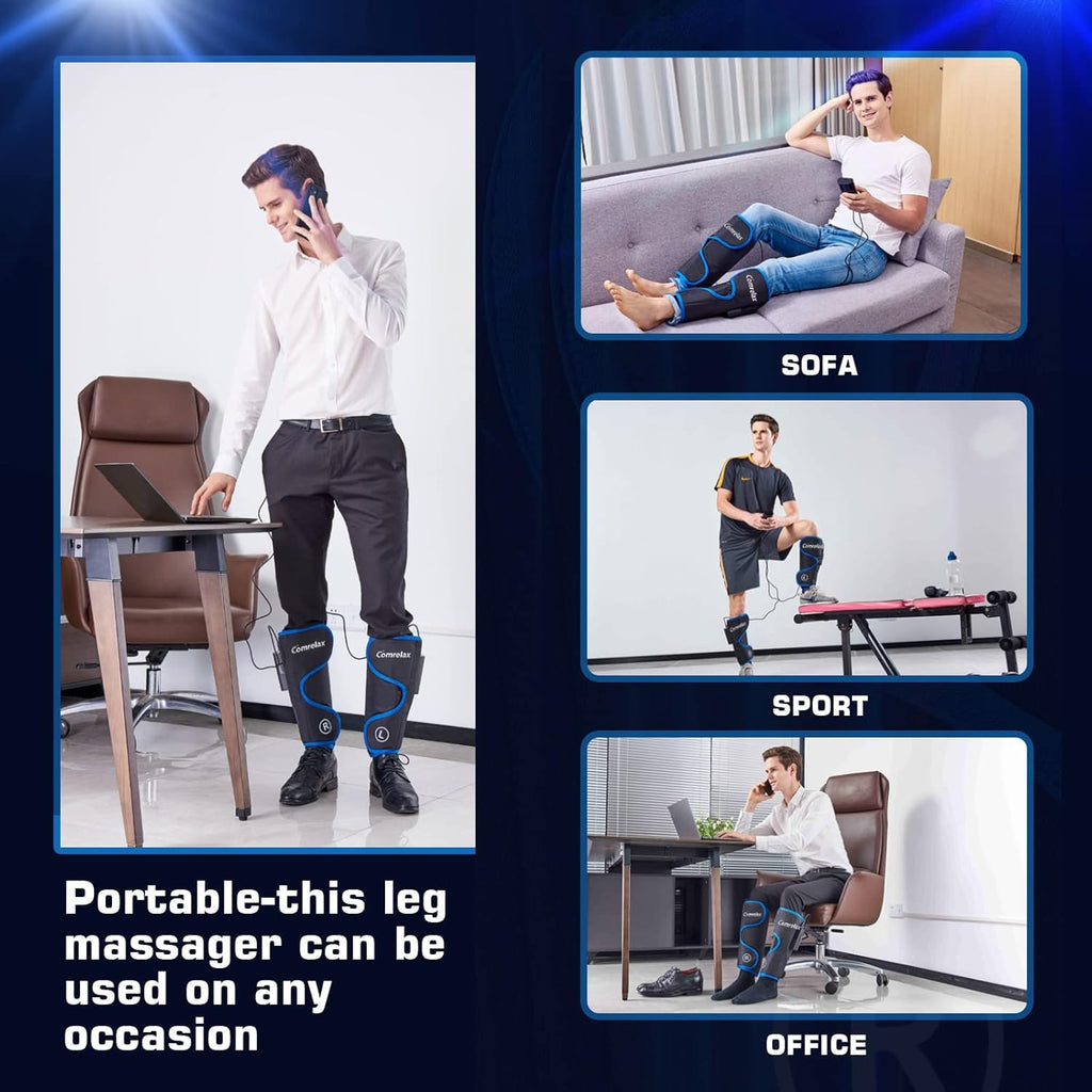 Portable Rechargeable Leg Massager with Heat Air Compression L991