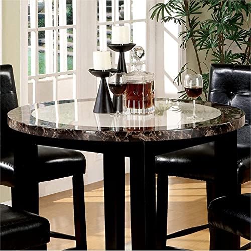 Black Wood Round Counter Height Table F6886