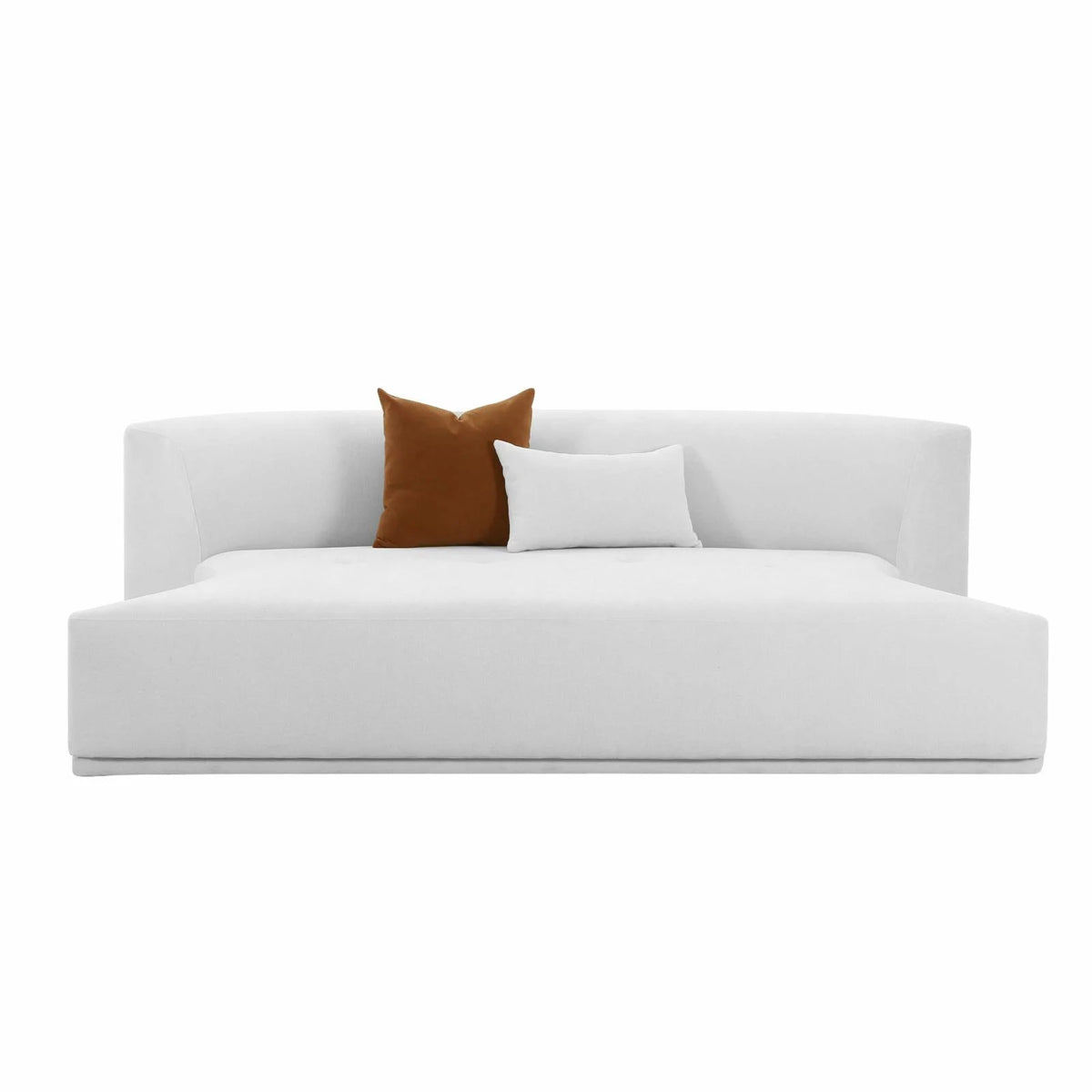 Grey Velvet Modular Armless Loveseat Y88620