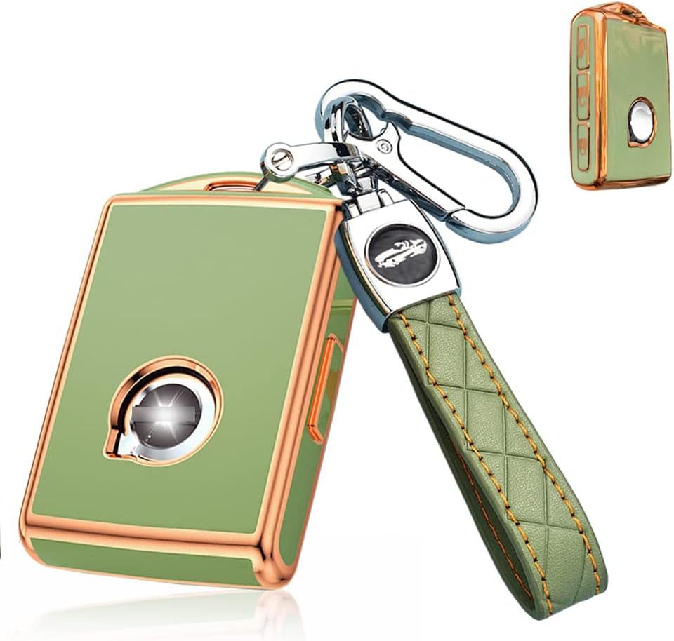 Grey-Blue TPU Key Fob Cover with Keychain W5979