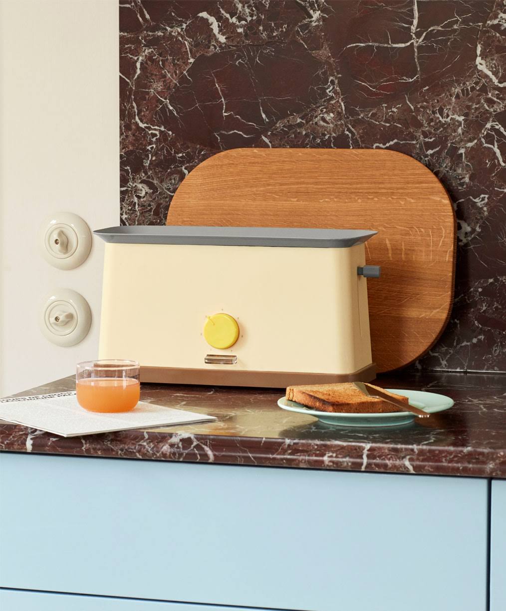 Stainless Steel Yellow Toaster M17227
