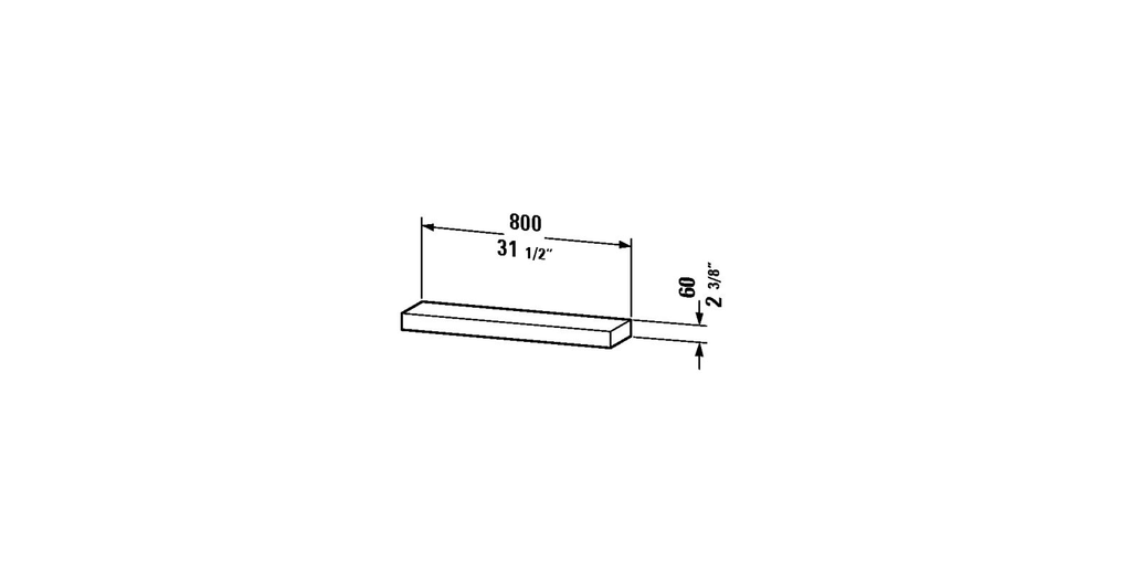 American Walnut Bathroom Shelf X81354