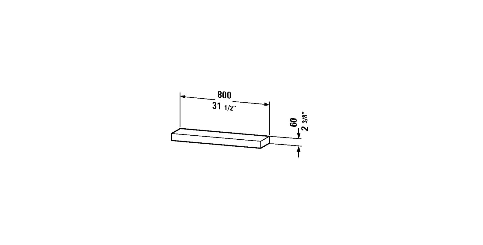 American Walnut Bathroom Shelf X81354