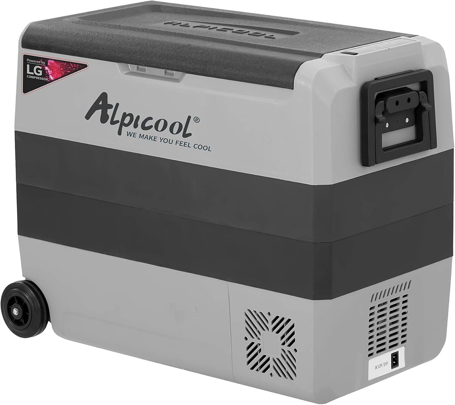 Dual Temperature Control 53 Quart Portable Car Refrigerator Freezer E406